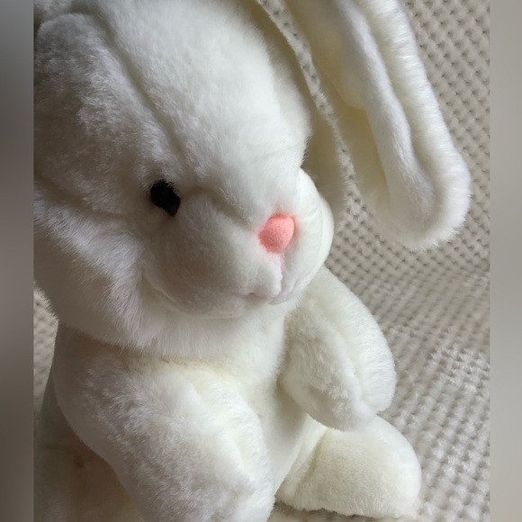 24K Polar Puff Plush White Bunny Rabbit Stuffed Animal Easter Toy - Picture 13 of 16